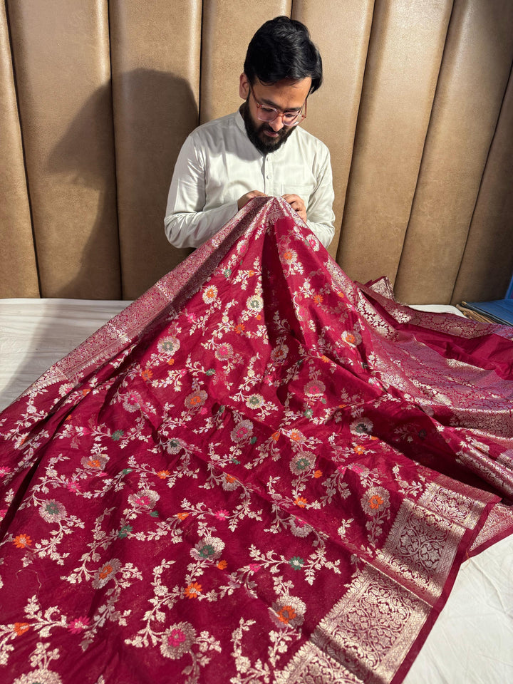 Semi Georgette Silk Banarasi Saree