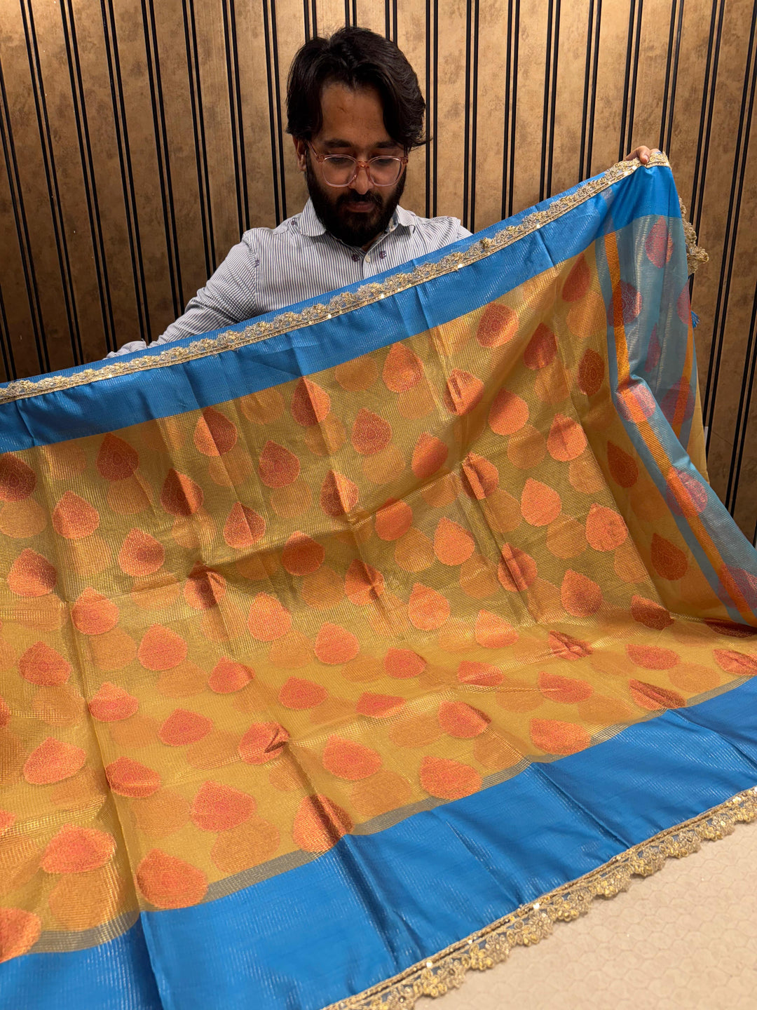 Premium Tissue Kota silk saree with lacework