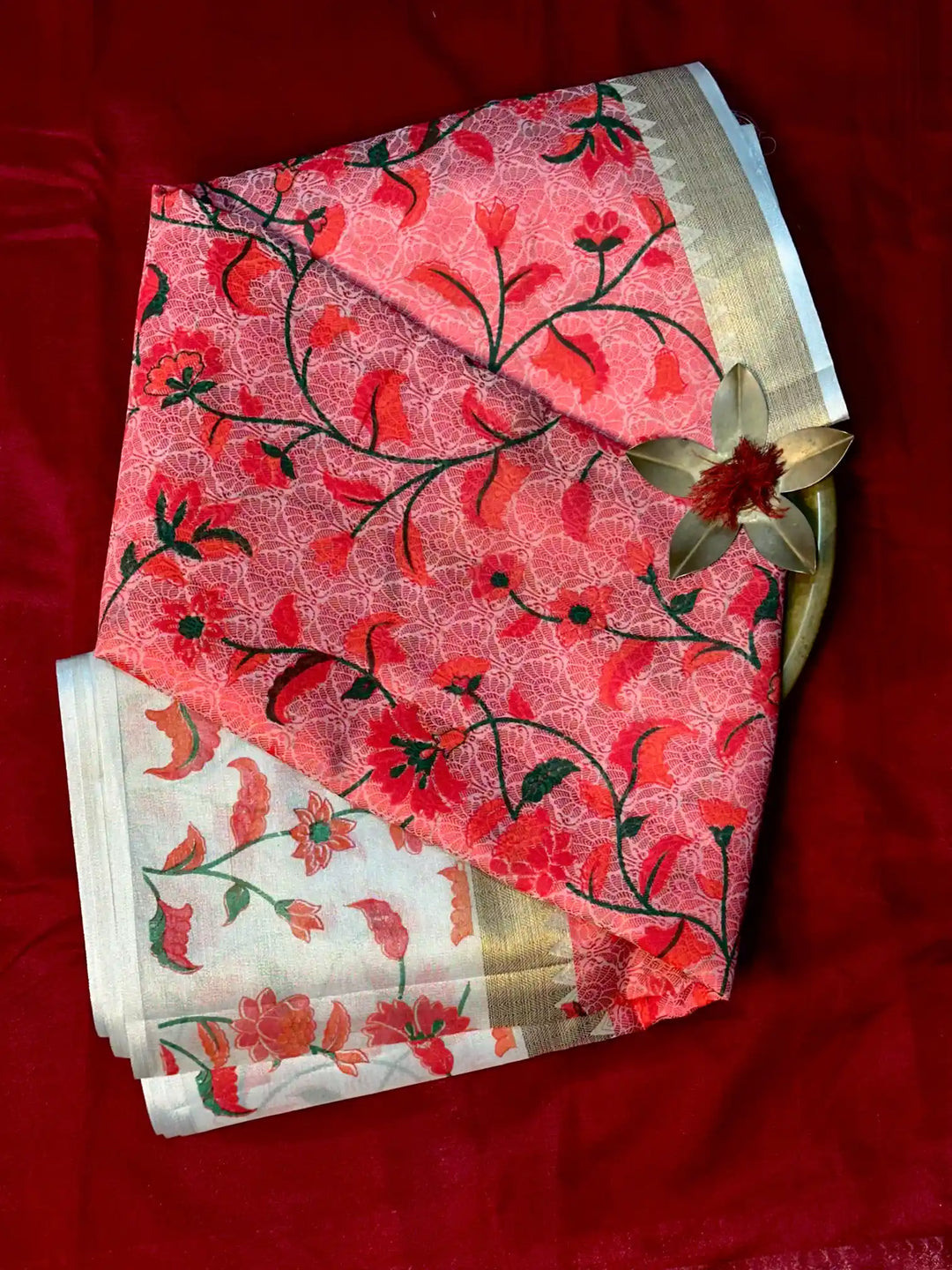 Beautiful Softsilk Traditional Printed Banarasi Saree