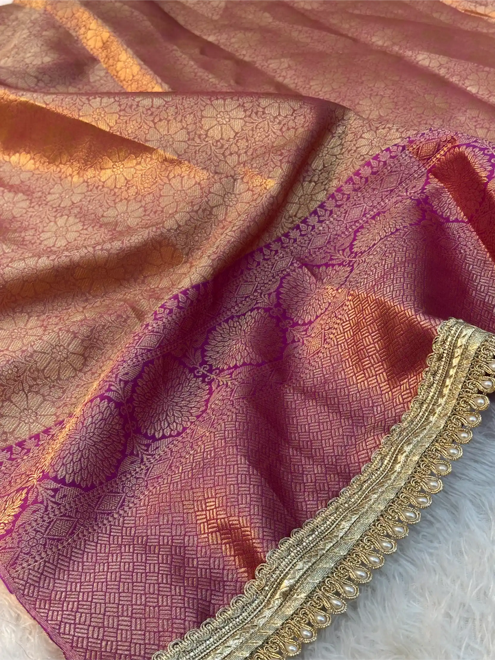 Bridal Kanjivaram Tissue Silk Brocade Designer Banarasi Saree