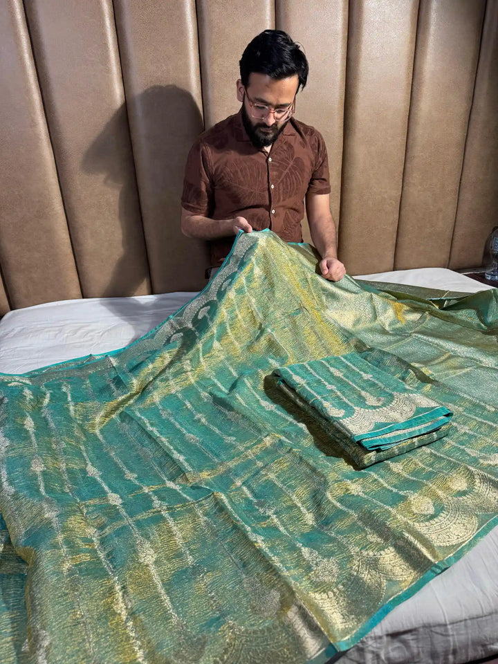 Crush Tissue Silk Saree