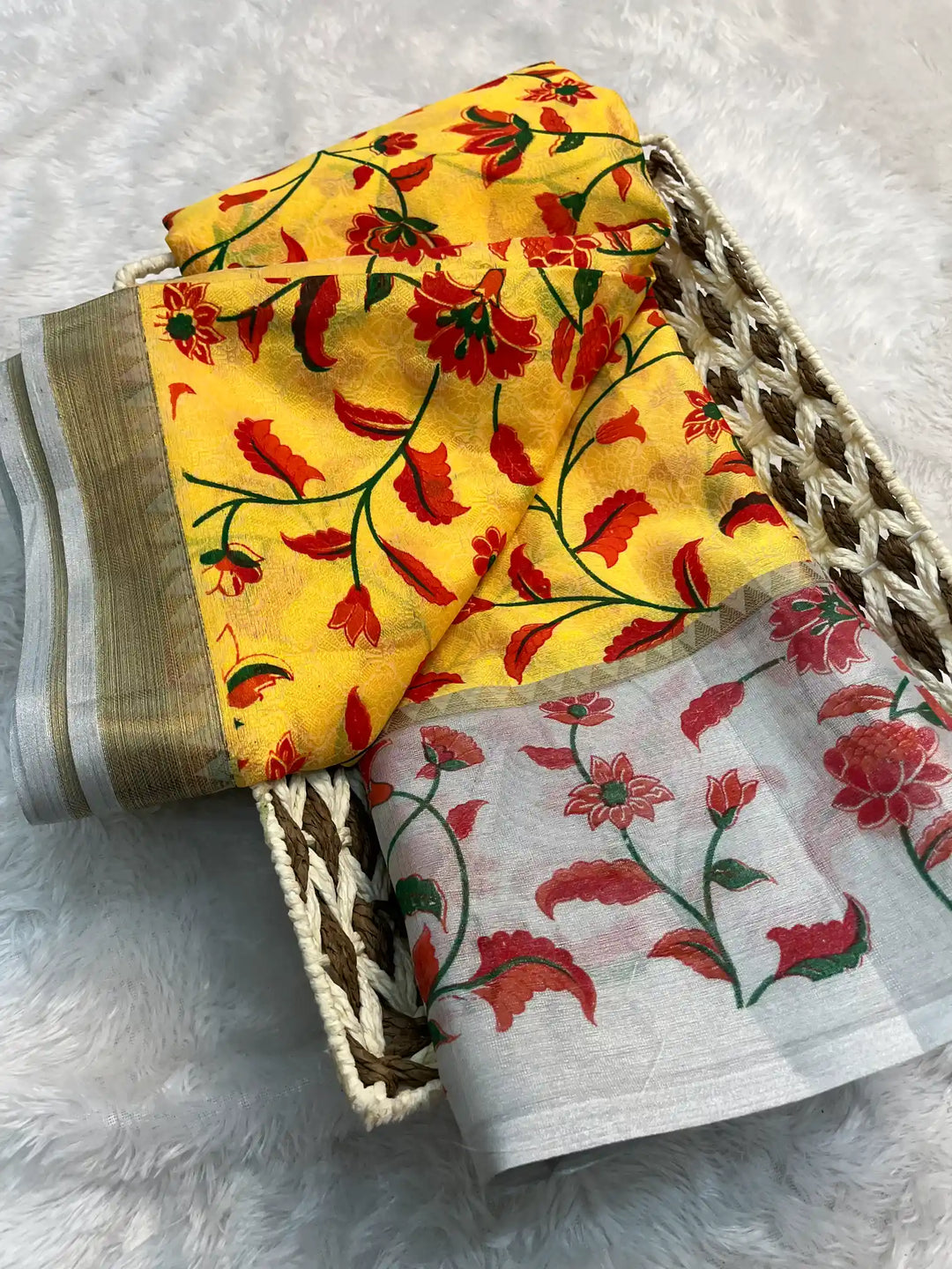 Eccentric Soft Silk Designer Printed Banarasi Saree