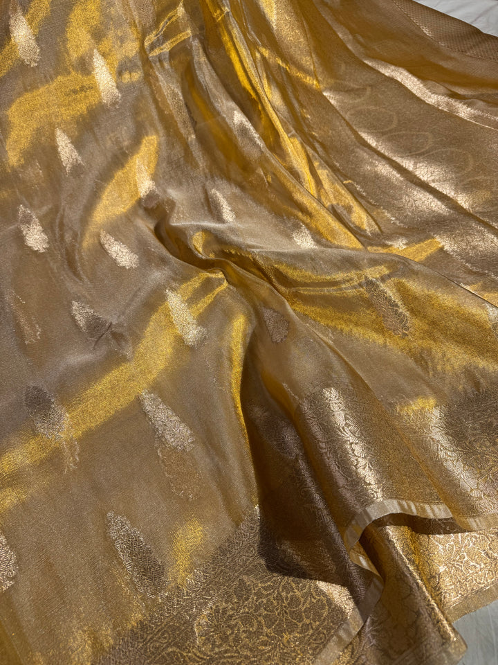 Copper Tissue Silk Banarasi Saree