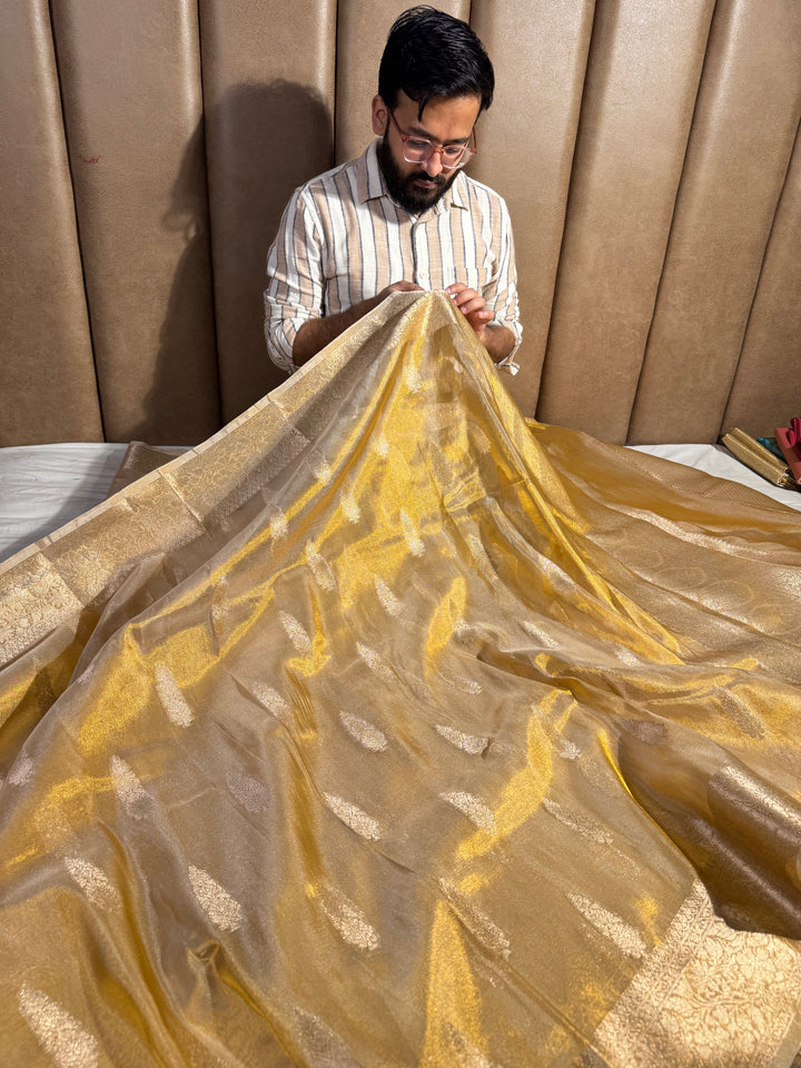 Copper Tissue Silk Banarasi Saree