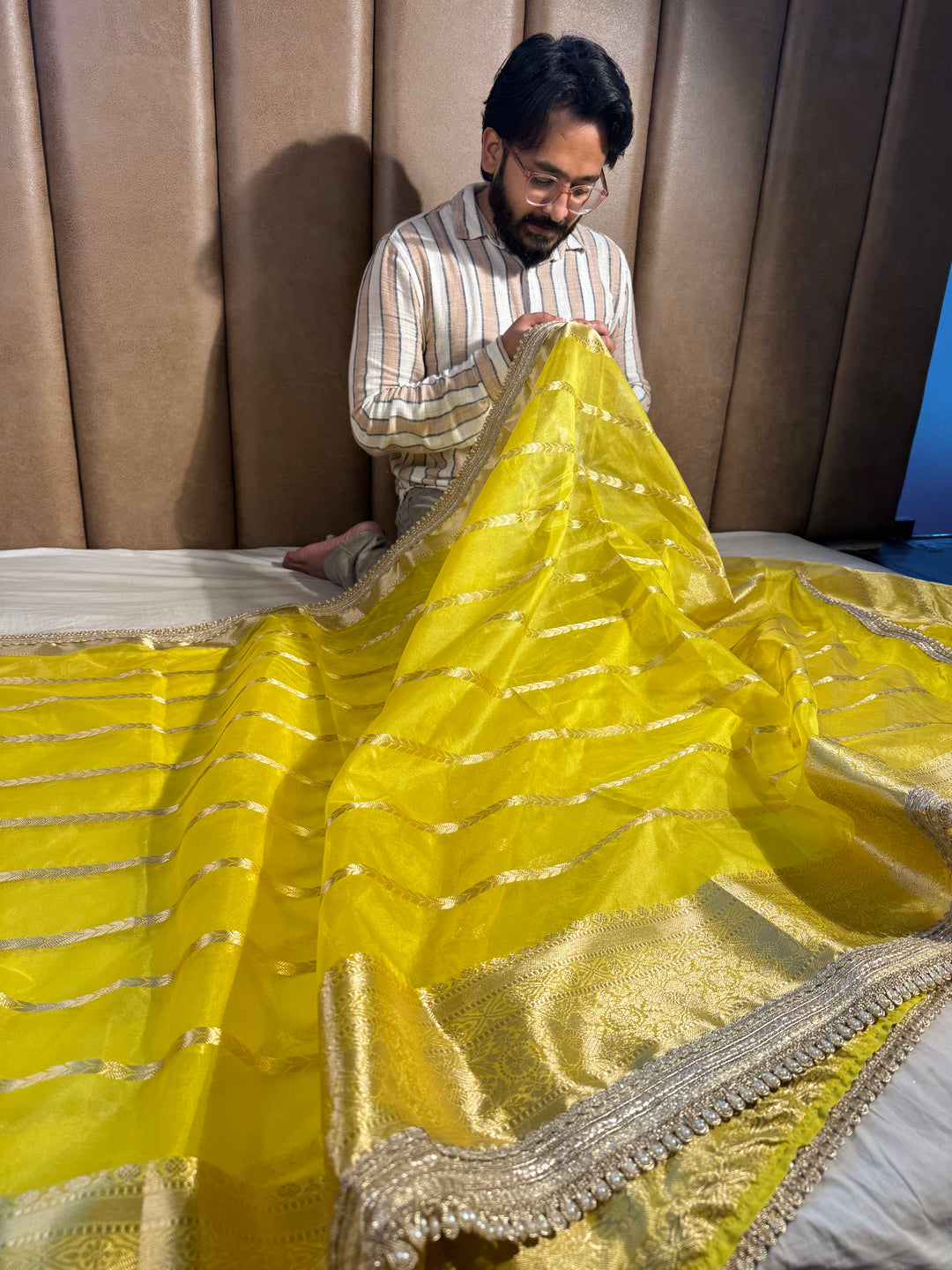 Best seller banarasi organza silk saree with premium lace work