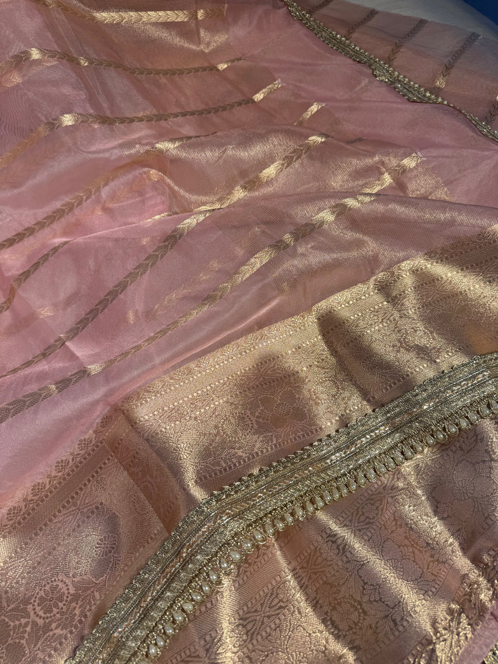 Best seller banarasi organza silk saree with premium lace work