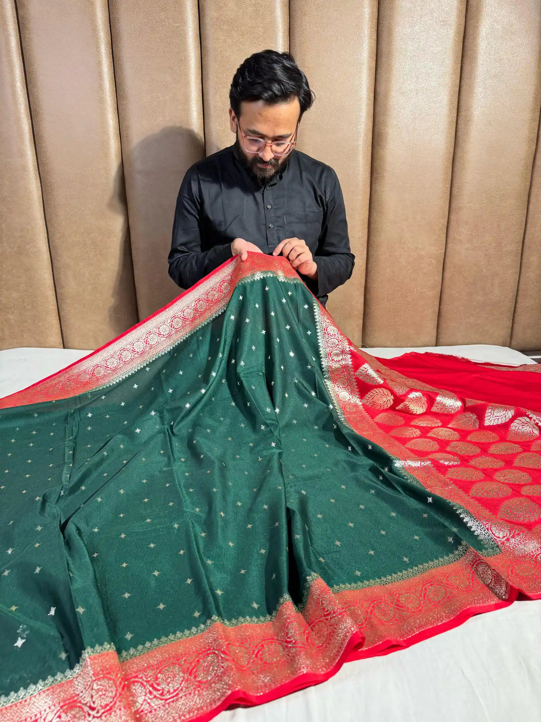 Katan Silk Saree with Rich Pallu & Blouse