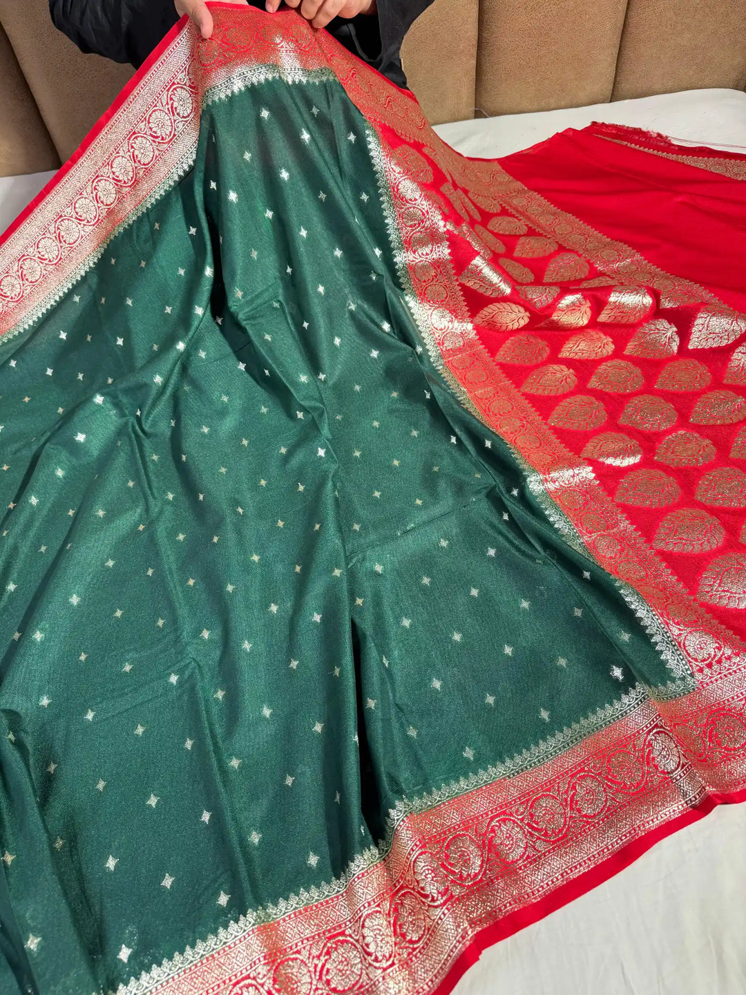 Katan Silk Saree with Rich Pallu & Blouse