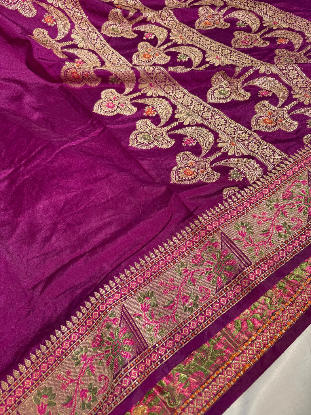 Light Purple Georgette Silk Saree with Rich Pallu and Blouse