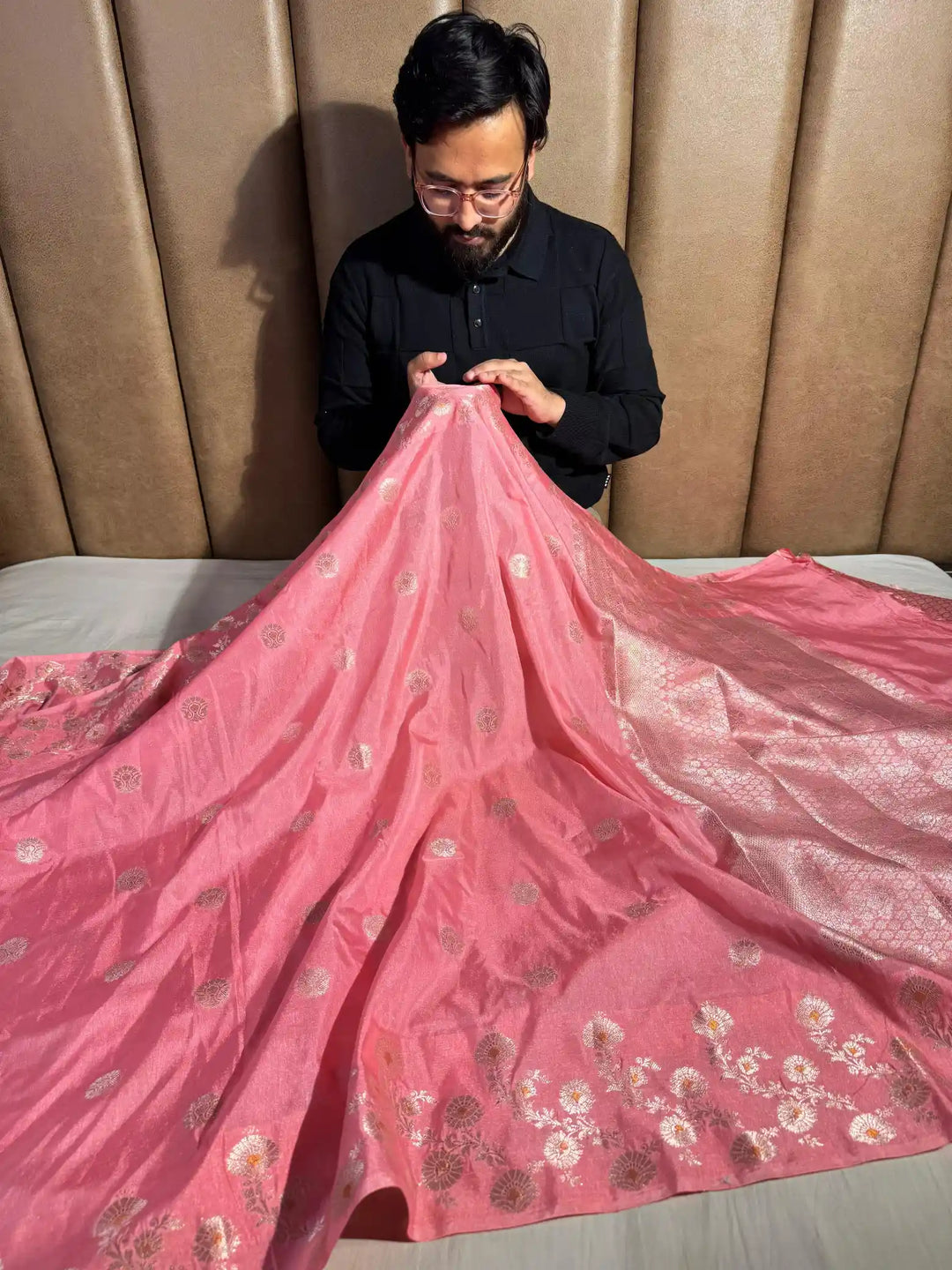 Linen Tissue Silk Saree with Summer Friendly Texture and Comfort