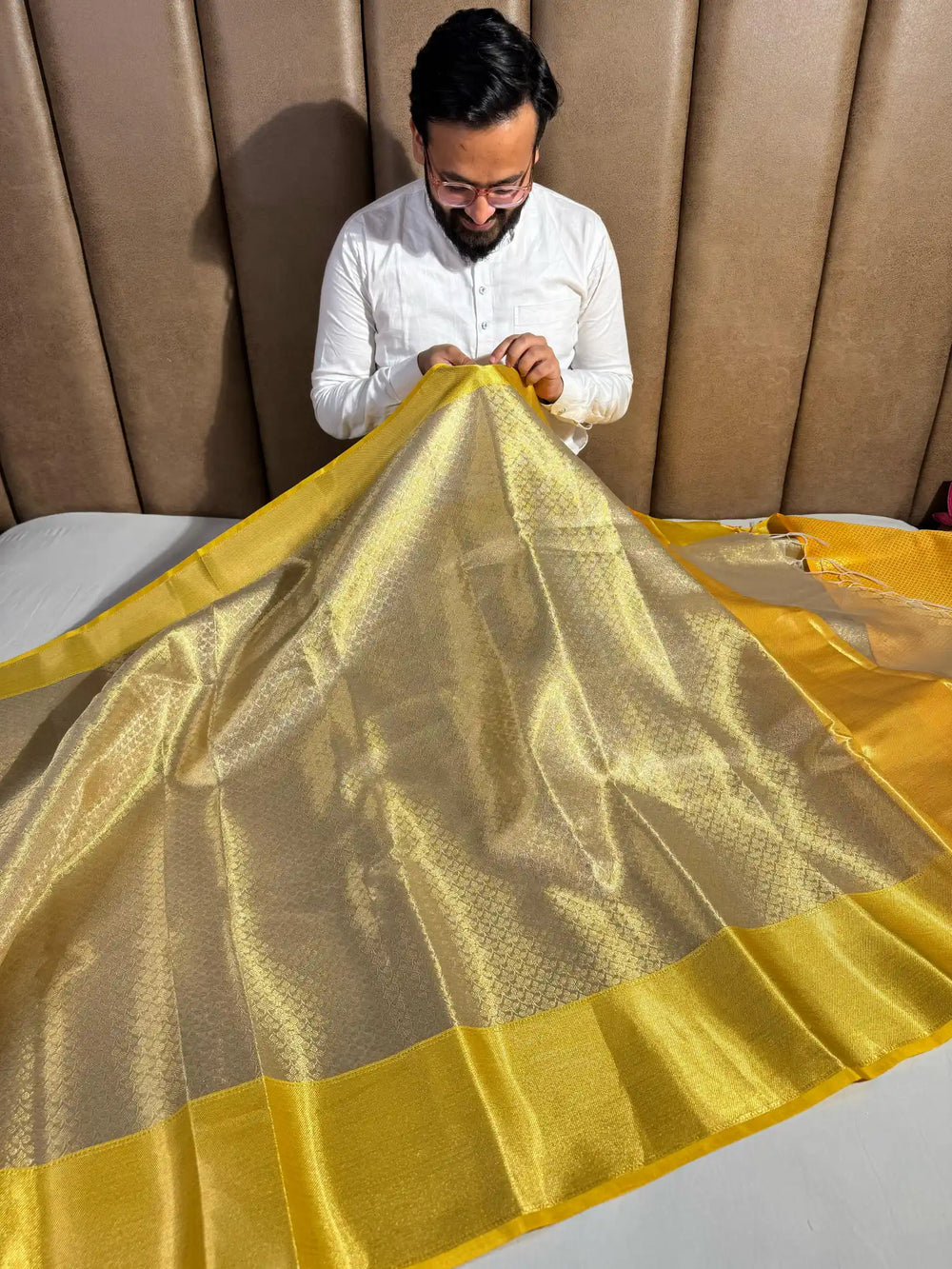 Manish Malhotra Inspired Janhvi Kapoor Inspired Tissue Silk Saree