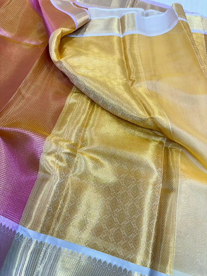 Kanjivaram Silk Inspired Double Wrap Saree