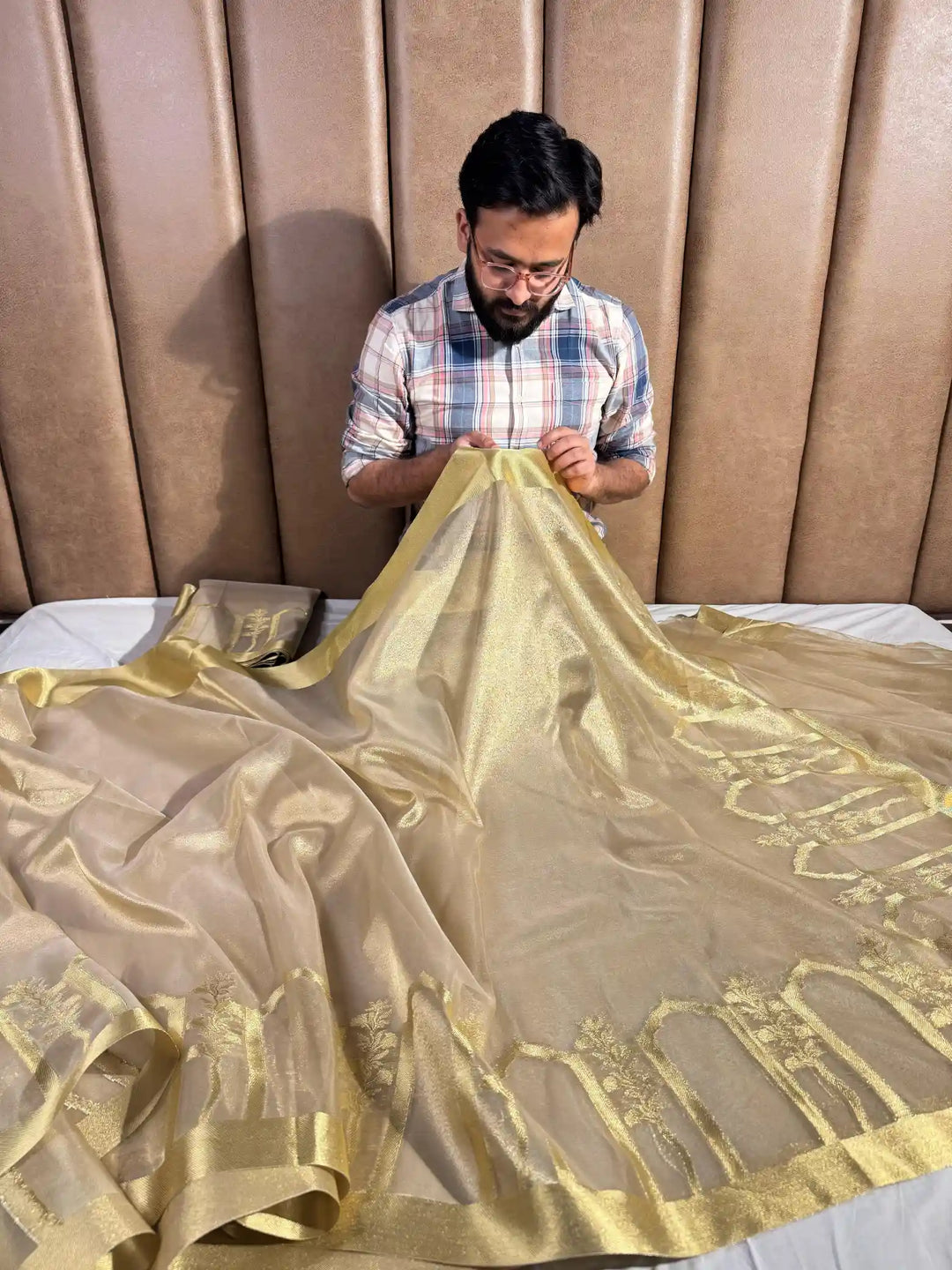 Mughal Art Tissue Silk Banarasi Saree