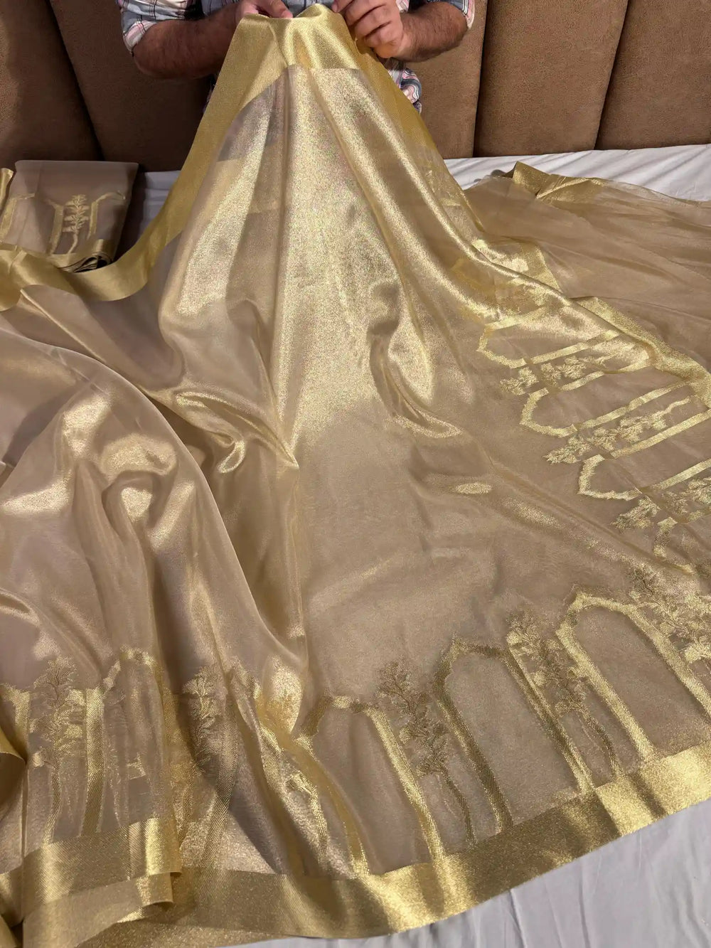 Mughal Art Tissue Silk Banarasi Saree
