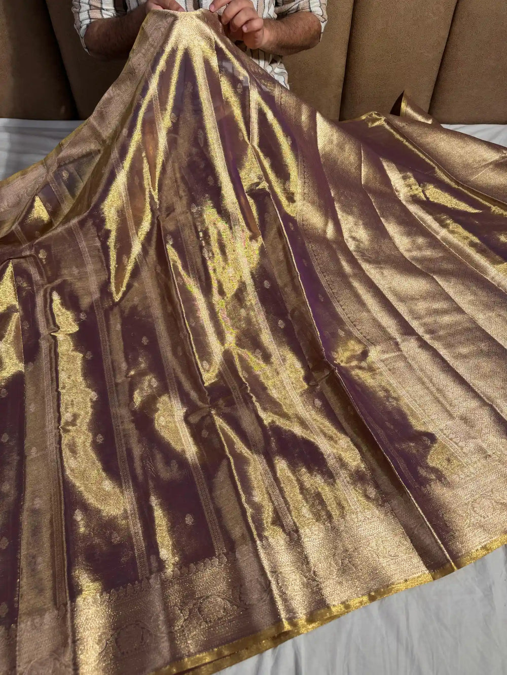 Premium Banarasi Copper Silk Saree