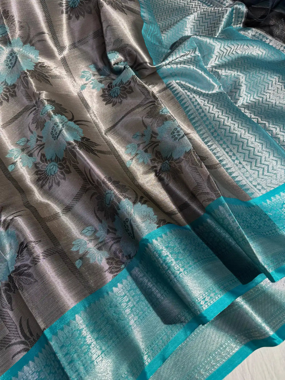 Premium Banarasi Luxurious Lightweight Tissue Silk saree with rich design in body