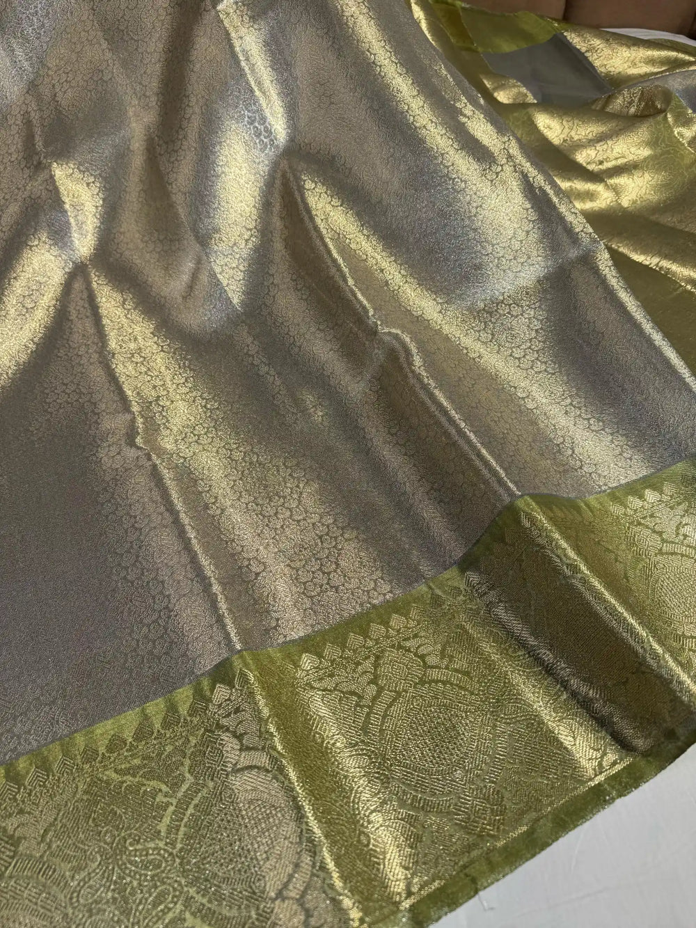 Premium Banarasi Tissue Silk Saree with Rich Pallu and Blouse