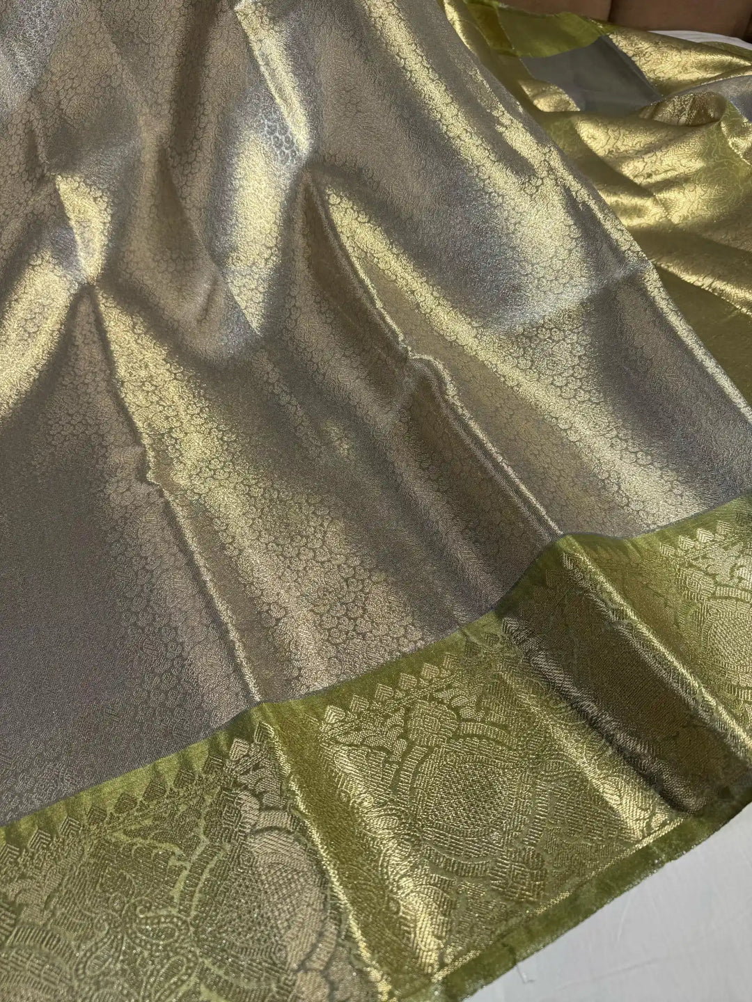 Premium Banarasi Tissue Silk Saree with Rich Pallu and Blouse