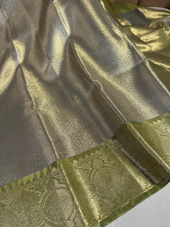 Premium Banarasi Tissue Silk Saree with Rich Pallu and Blouse