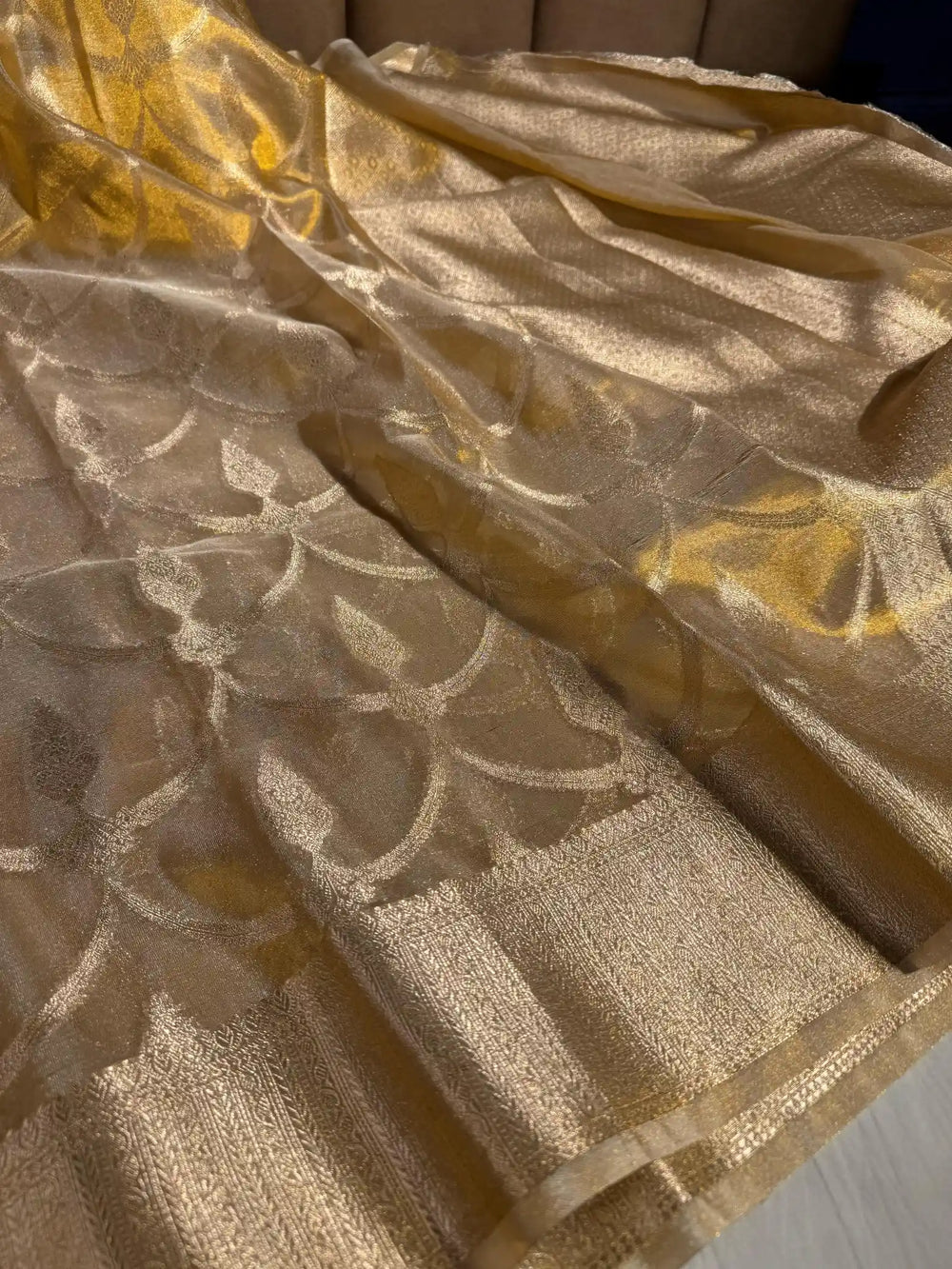 Premium Copper Tissue Silk Saree