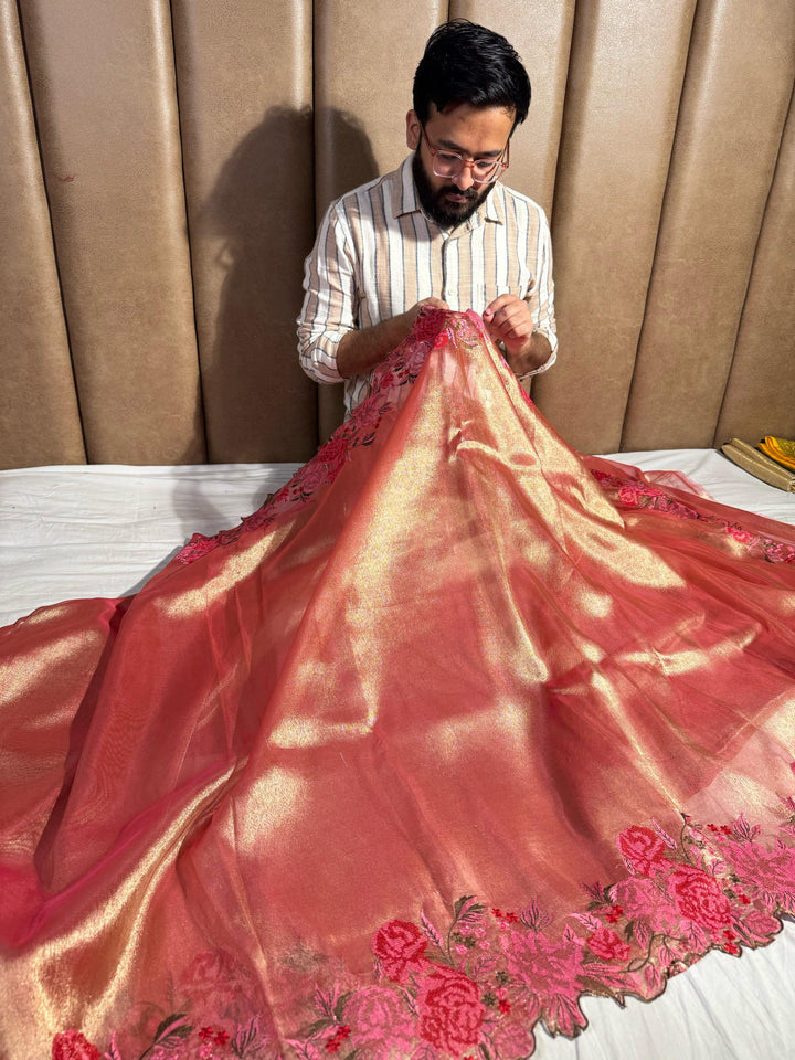 Premium Crochet Work Saree with Scaleup Border