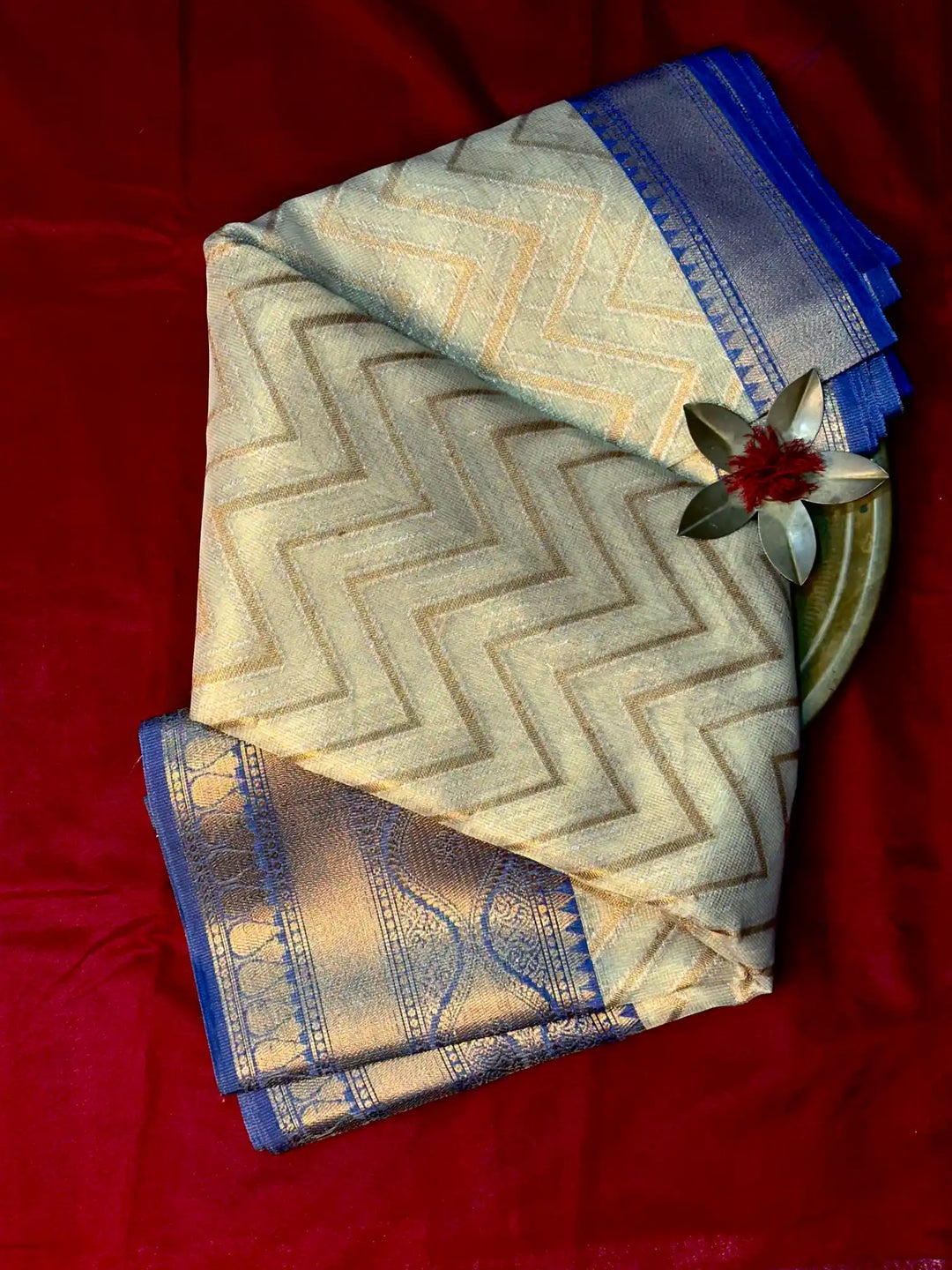 Premium Embossed Weave Softsilk Banarasi Saree