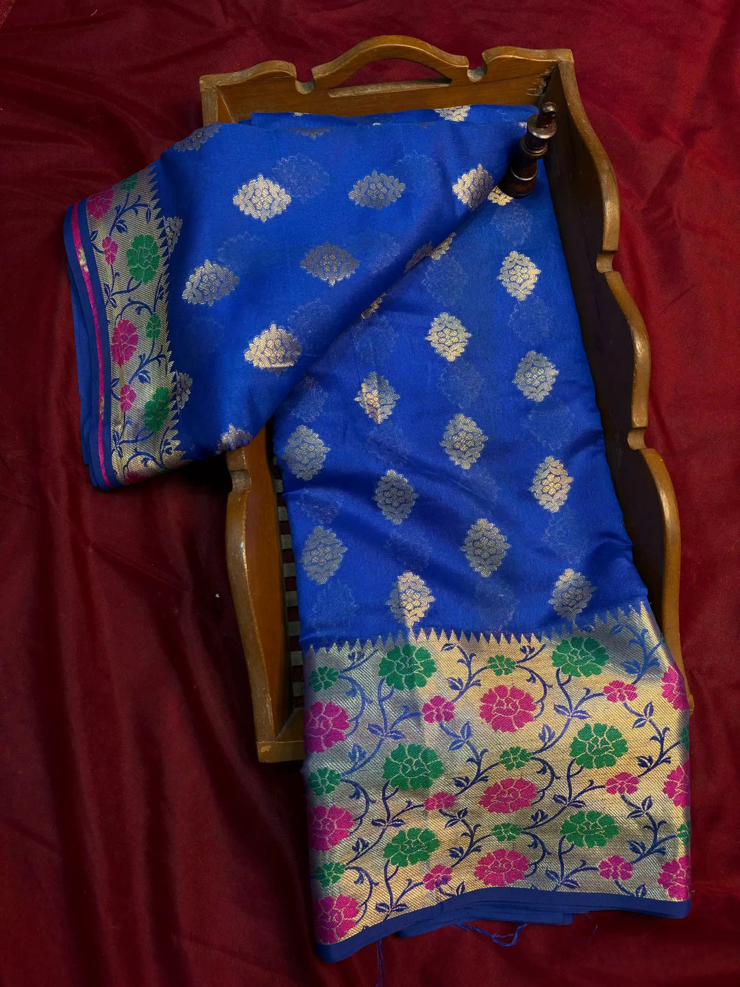 Premium Embossed Weave Softsilk Banarasi Saree