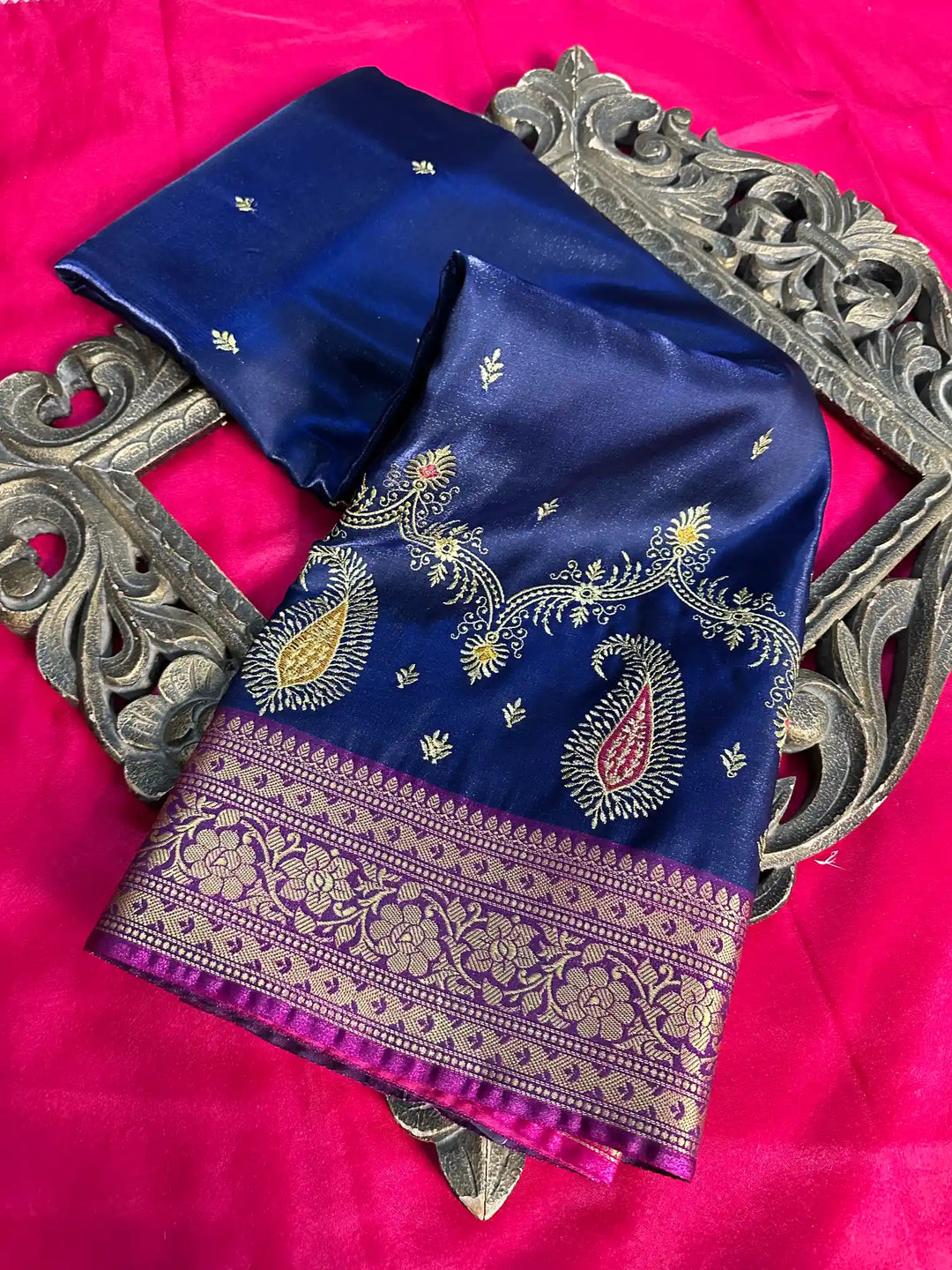 Premium Satin Silk Traditional Banarasi Saree
