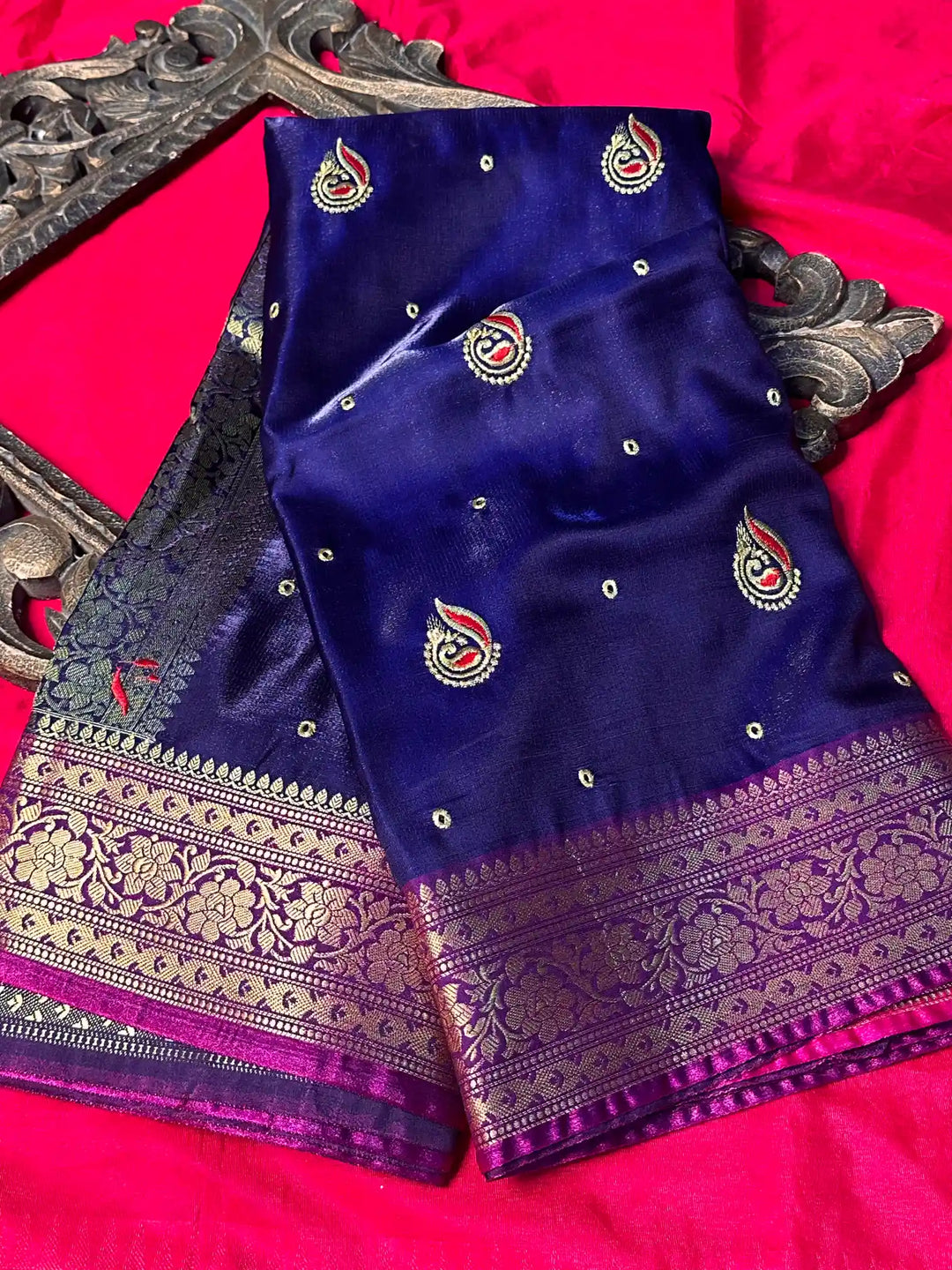 Premium Satin Silk Traditional Banarasi Saree