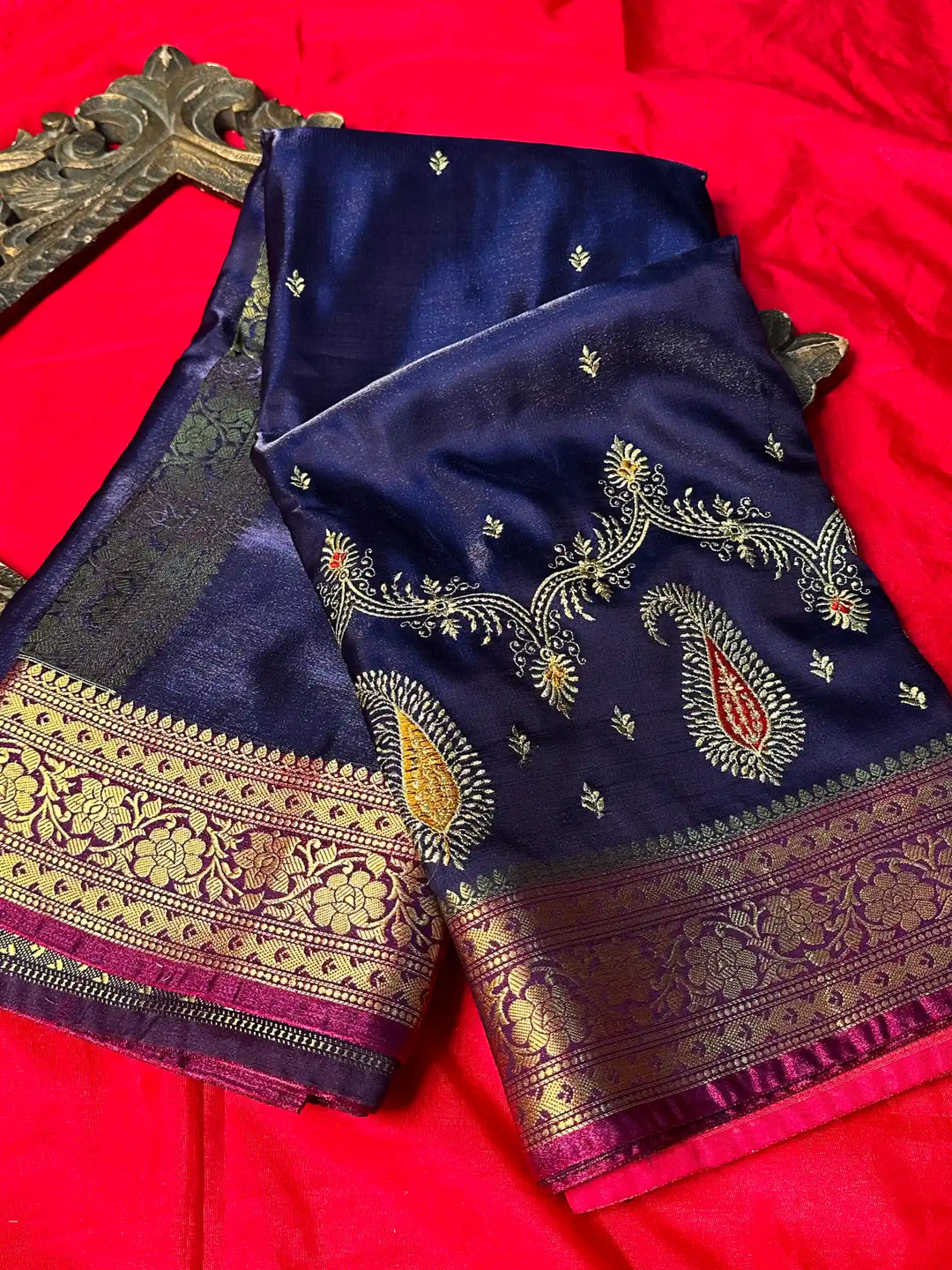 Premium Satin Silk Traditional Banarasi Saree