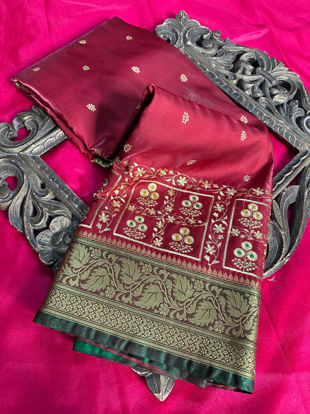Premium Satin Silk Traditional Banarasi Saree