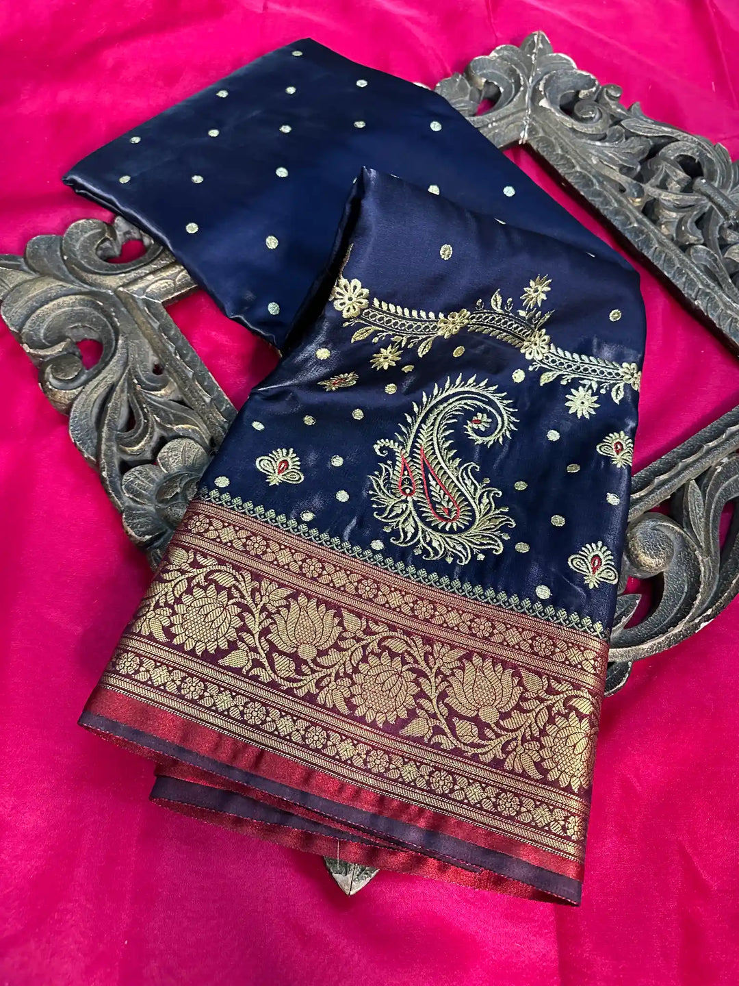 Premium Satin Silk Traditional Banarasi Saree