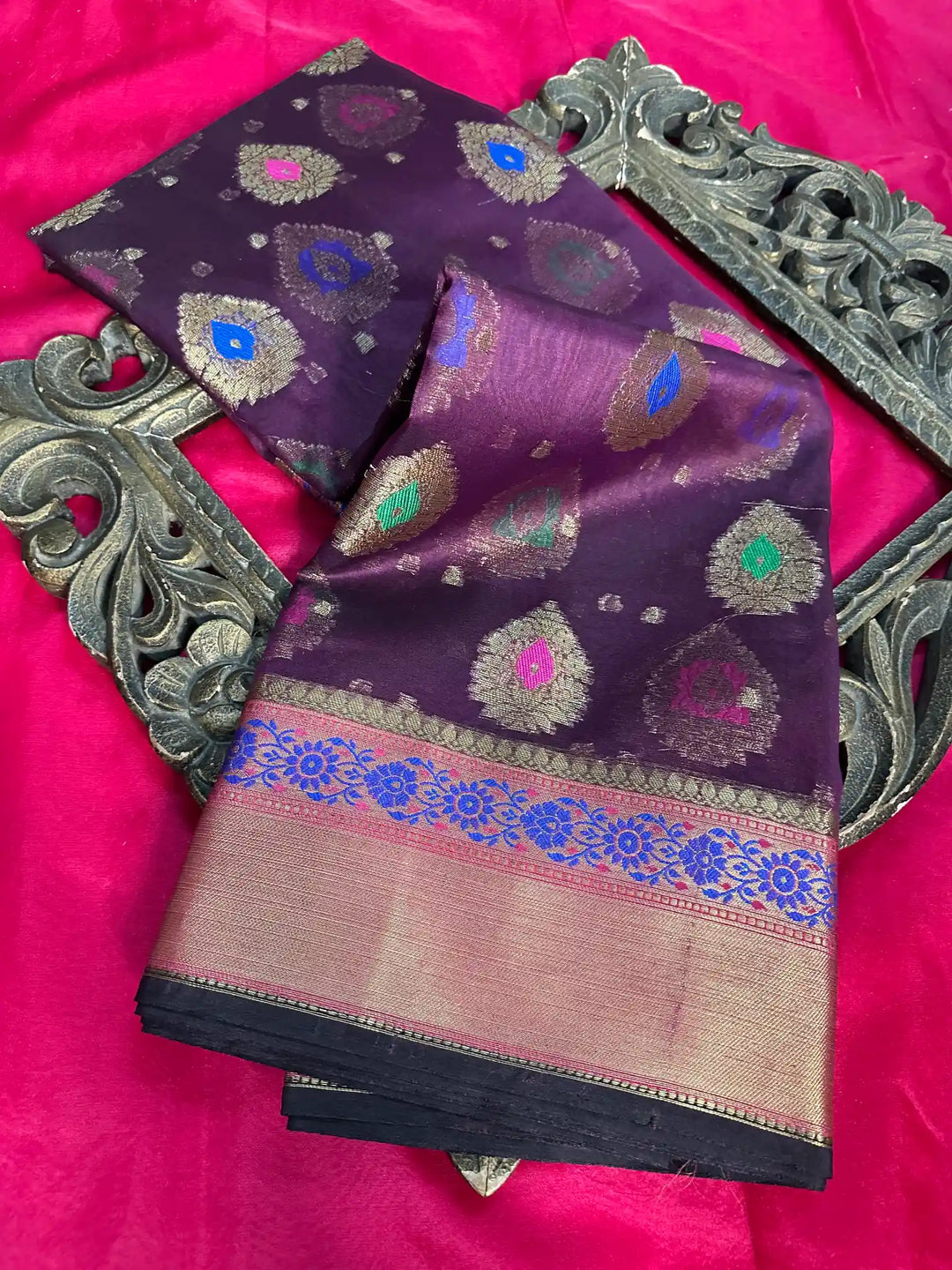 Premium Satin Silk Traditional Banarasi Saree