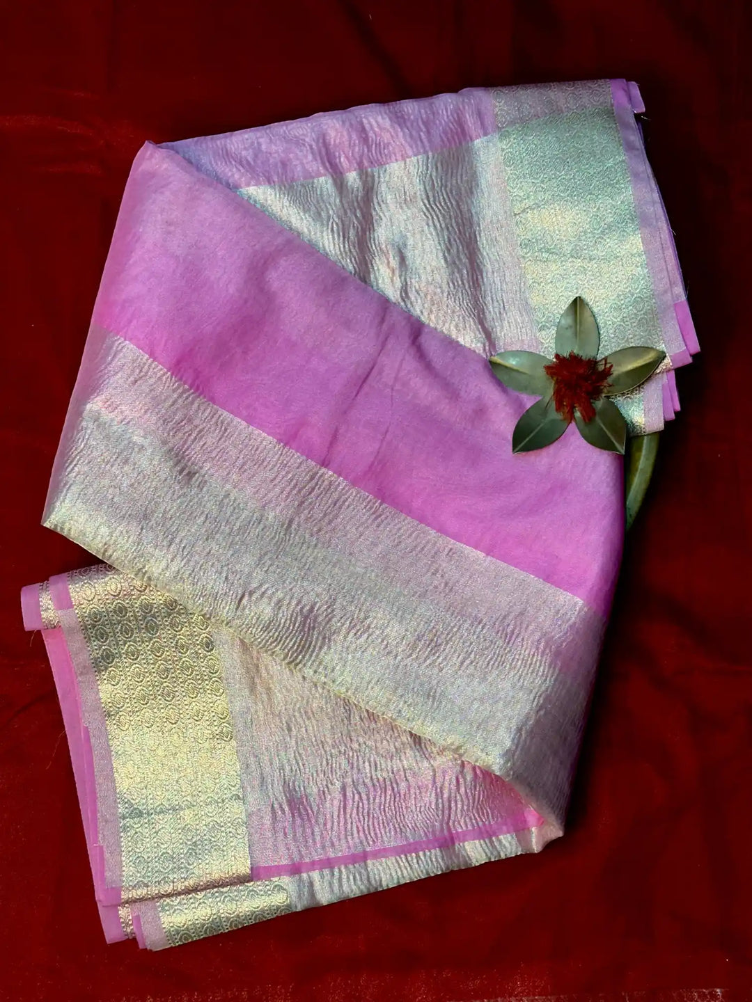 Premium Traditional Crush Tissue Silk Banarasi Saree