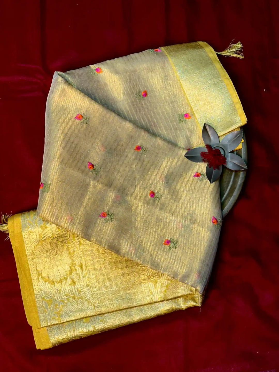 Premium Traditional Crush Tissue Silk Banarasi Saree