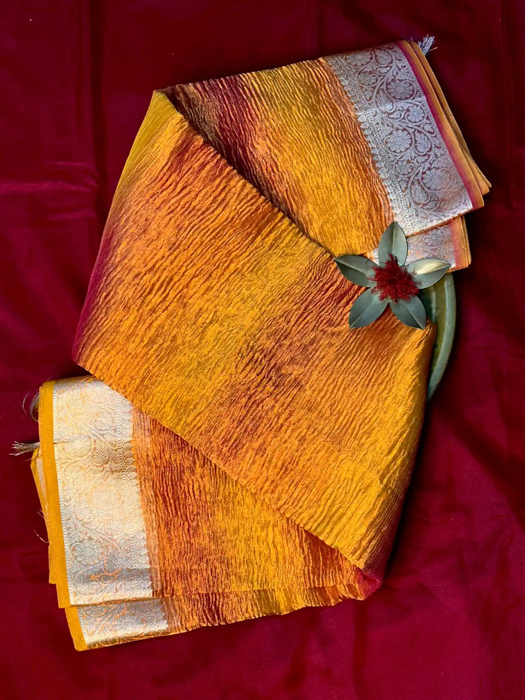 Premium Traditional Crush Tissue Silk Banarasi Saree