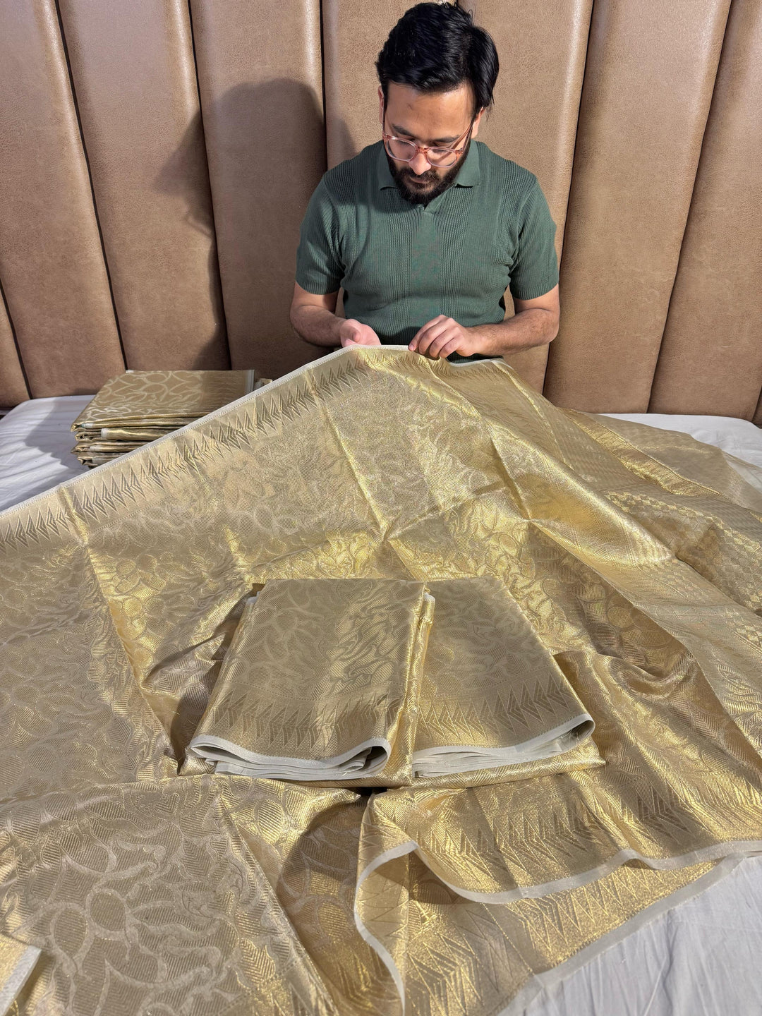 Premium Celebrity Inspired Tissue Silk Saree