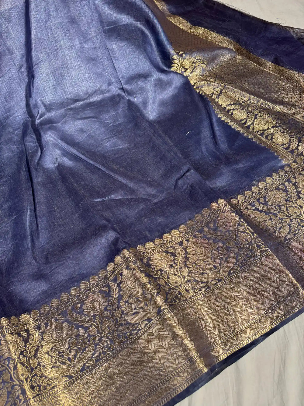 Pure Linen Silk Saree with Rich Pallu and Blouse