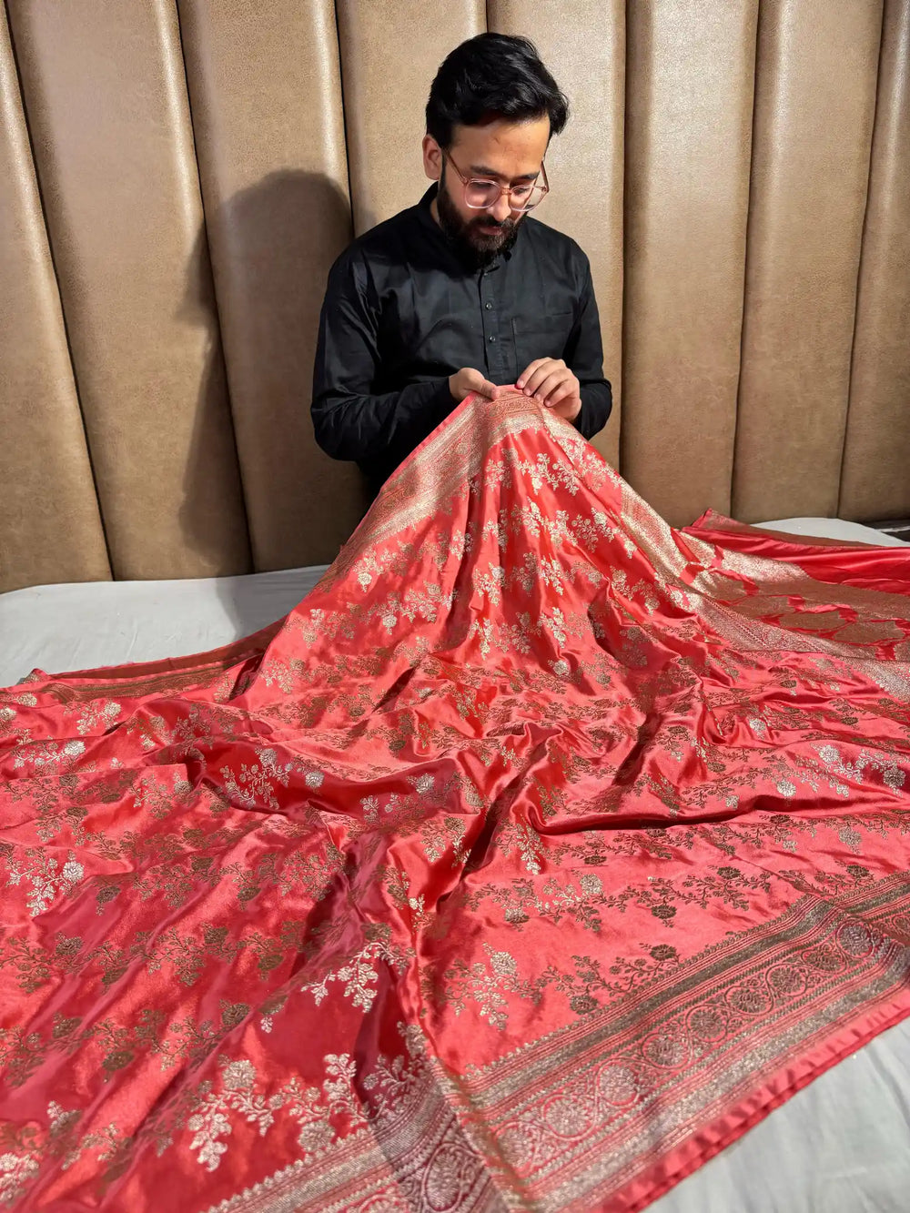 Rare Shade Premium Mashru Katan Silk Saree