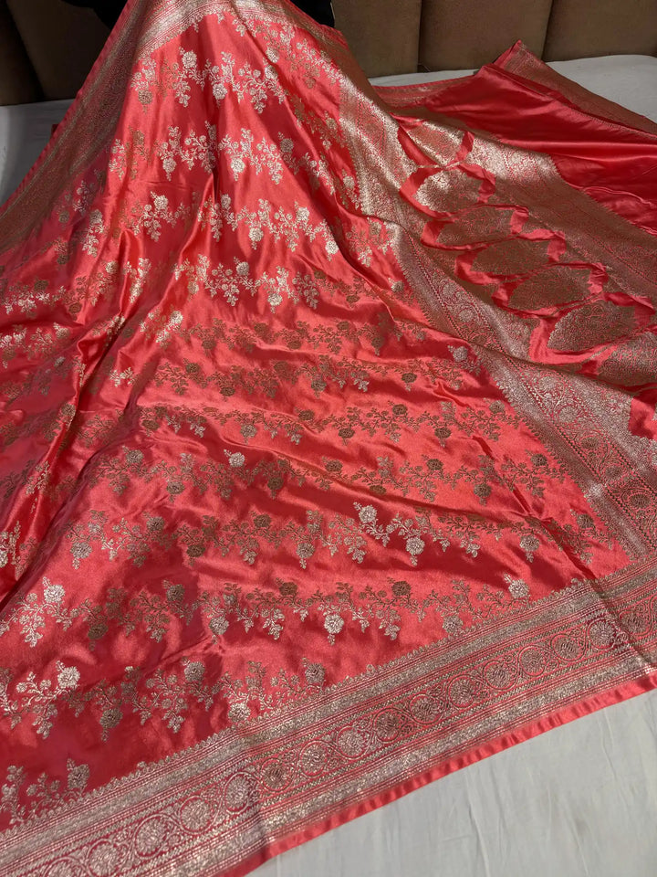 Rare Shade Premium Mashru Katan Silk Saree
