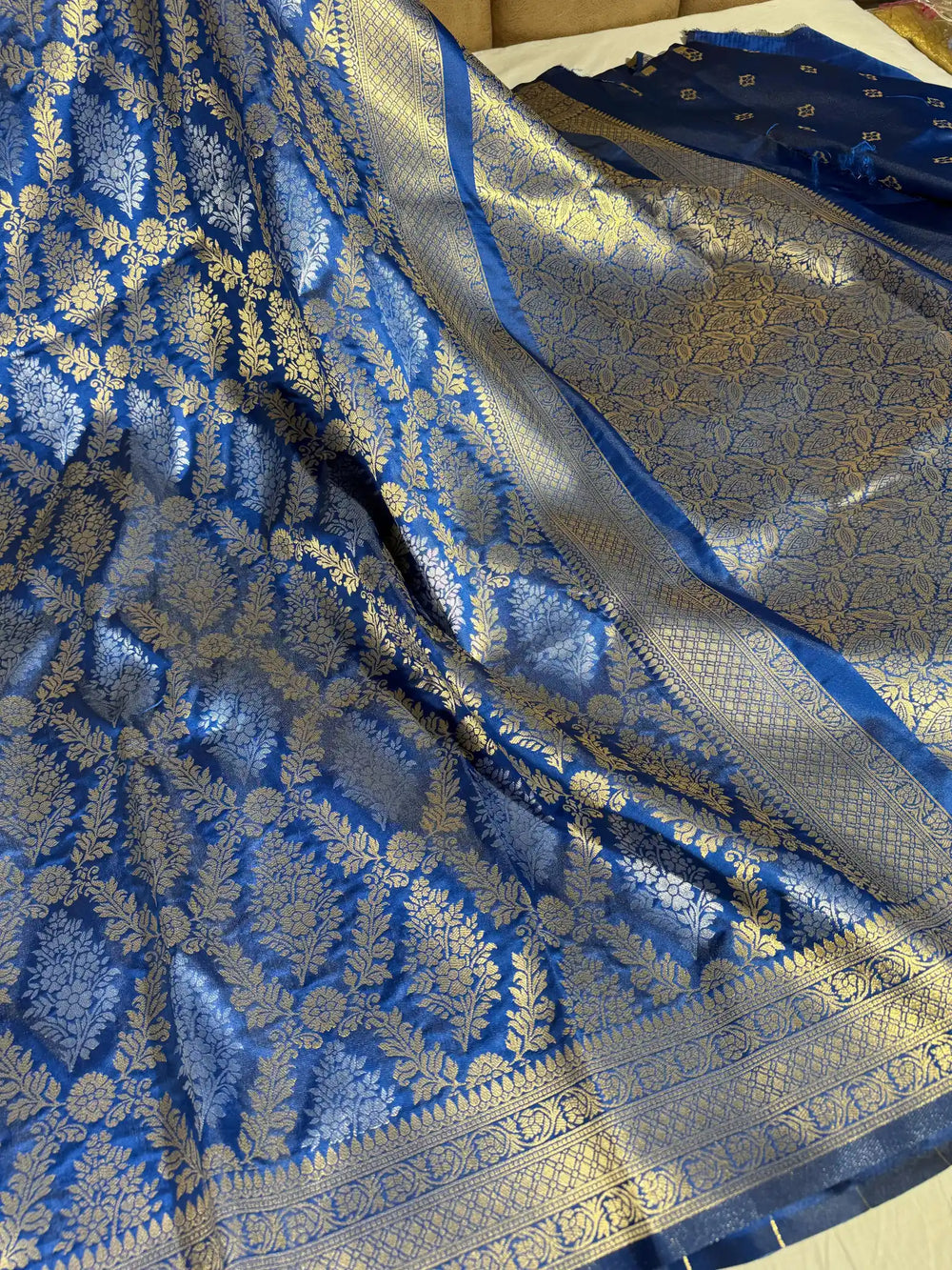 Royal Blue Nita Ambani Mam Inspired Katan Silk Saree with Rich Pallu and Blouse