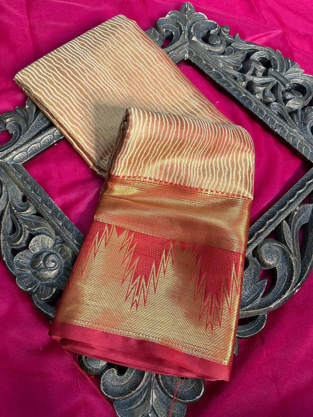 Traditional Embossed Weave Softsilk Banarasi Saree