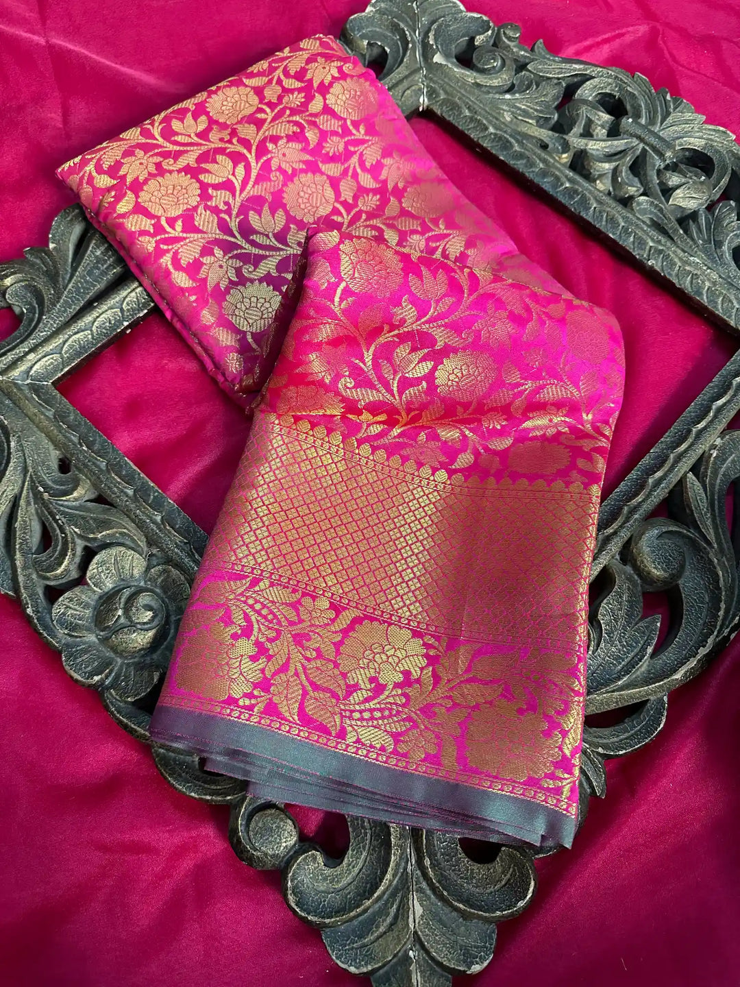 Traditional Embossed Weave Softsilk Banarasi Saree