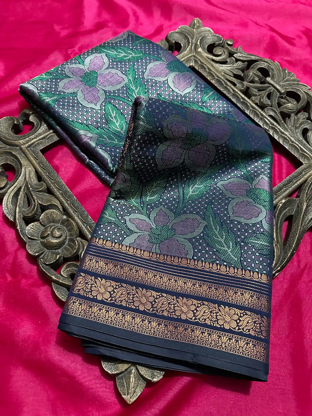 Traditional Embossed Weave Softsilk Banarasi Saree