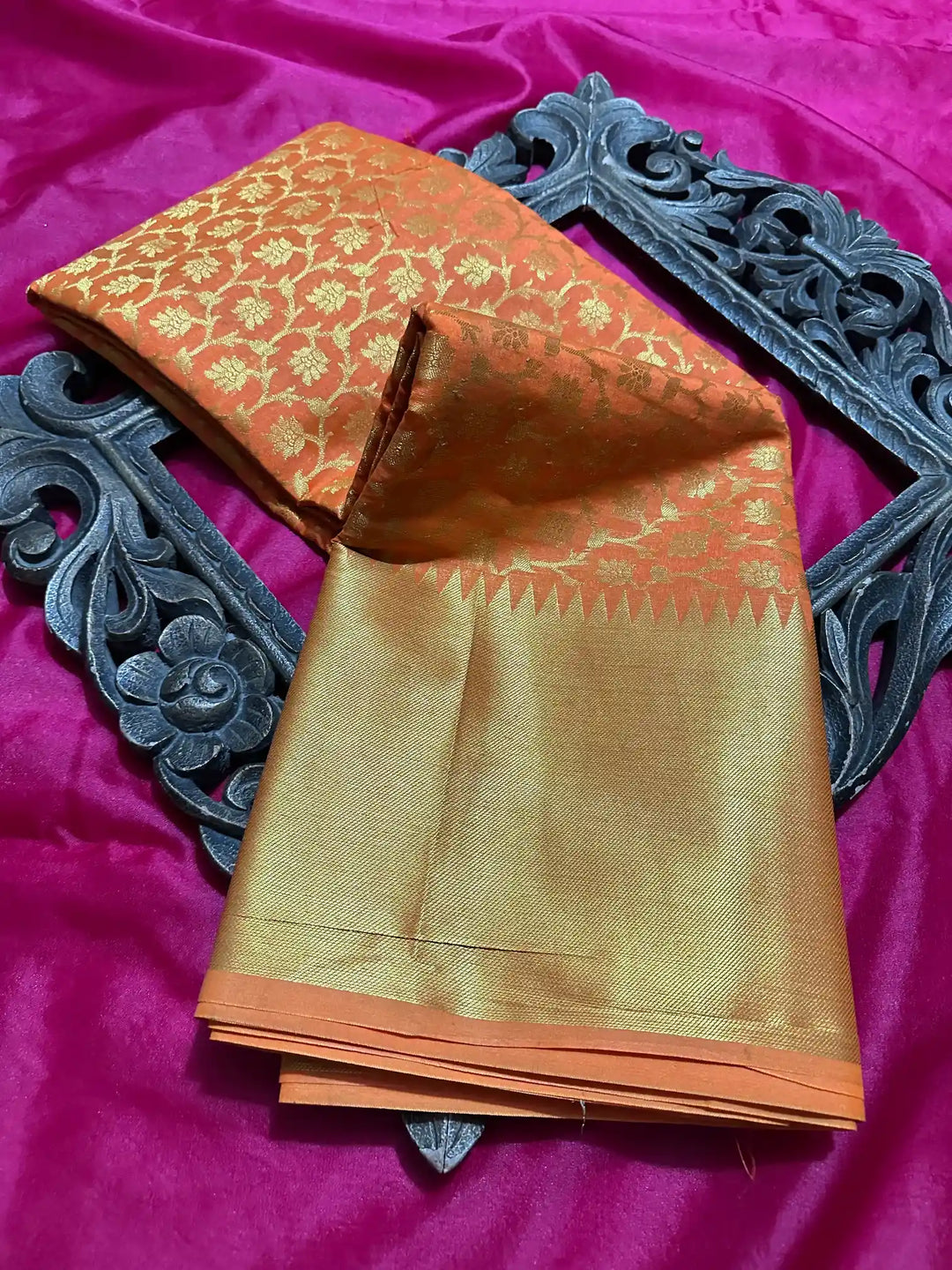 Traditional Embossed Weave Softsilk Banarasi Saree