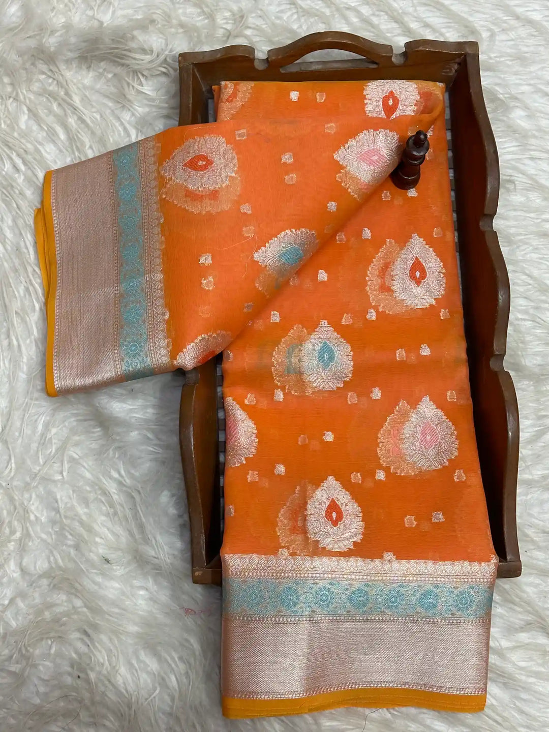 Traditional Embossed Weave Softsilk Banarasi Saree