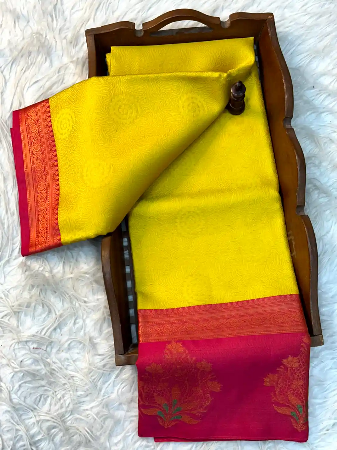 Traditional Embossed Weave Softsilk Banarasi Saree