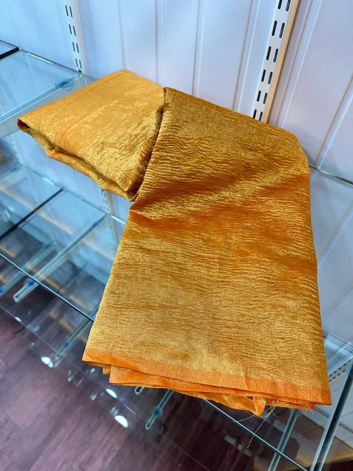 Orange Crush Tissue Silk Banarasi Saree