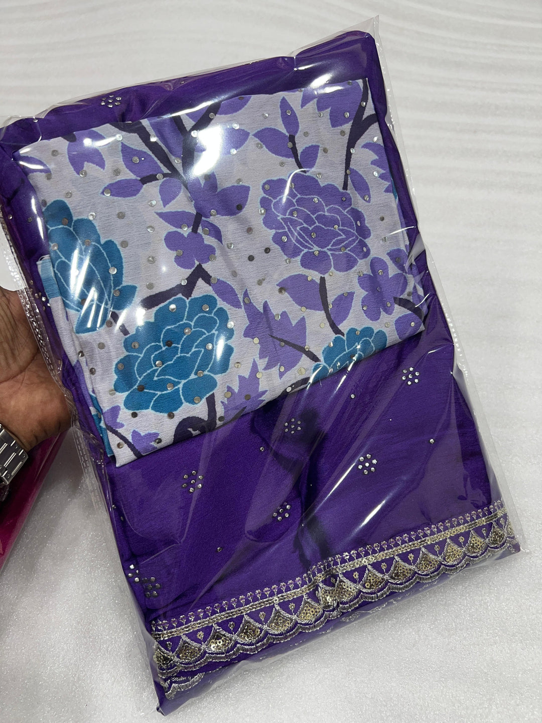 Georgette silk with lace work and premium pichwai blouse