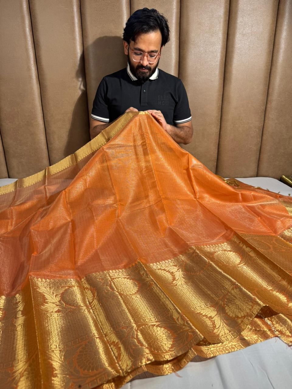 Belal Bhai ki celebrity inspired kota silk saree with rich zari pallu
